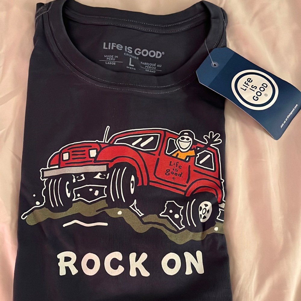 Life is Good “Rock On” Jeep T-Shirt